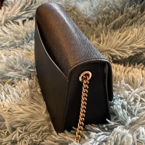 Coach Black Crossbody Bag with Gold Chain - Picture 7 of 9